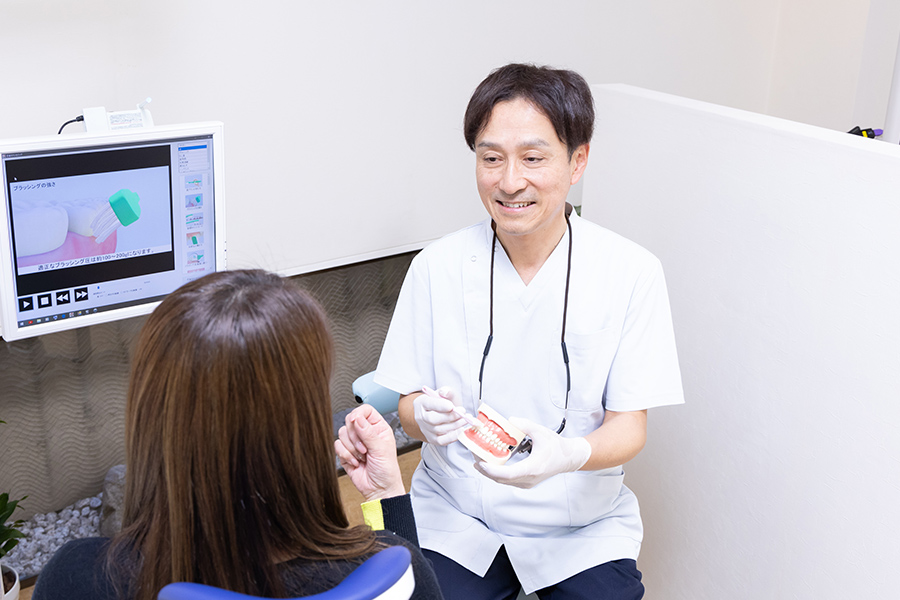 にしき歯科医院では、患者さんへの丁寧な説明とカウンセリングの時間を大切にしています